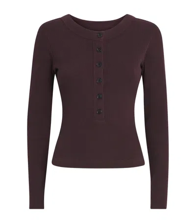 Citizen Of Humanity Varra Henley T-shirt In Purple
