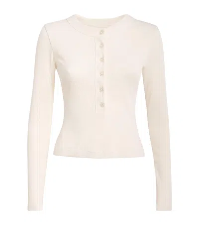 Citizen Of Humanity Varra Henley T-shirt In Neutral