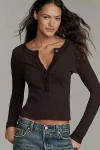 Citizen Of Humanity Varra Henley Top In Brown