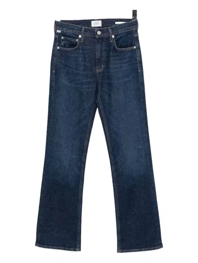 Citizen Of Humanity Vidia Mid-rise Boot Cut Jeans In Blue