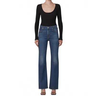 Citizen Of Humanity Vidia Mid Rise Boot Cut Jeans In Garnish In Multi