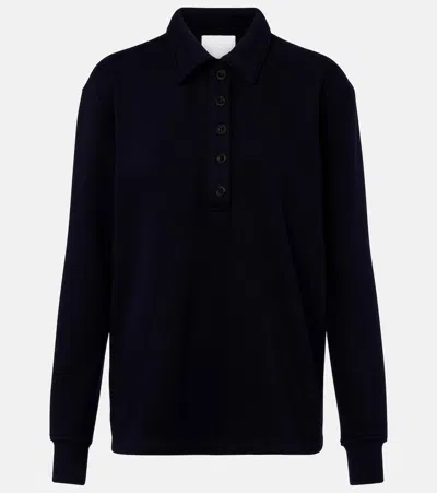 Citizen Of Humanity Vintage Fleece Polo Sweater In Blue
