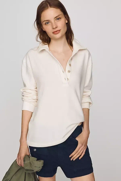Citizen Of Humanity Vintage Inspired Polo Sweatshirt In White