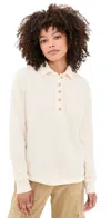 Citizen Of Humanity Vintage Inspired Polo Sweatshirt In Neutral