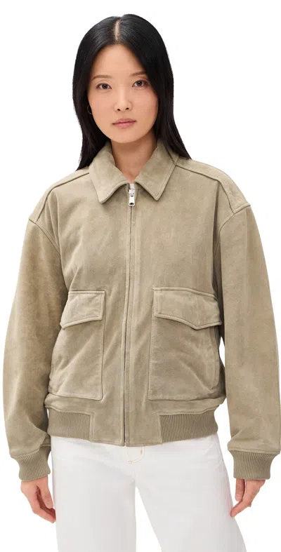 Citizen Of Humanity Vivienne Suede Jacket In Brown