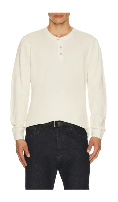Citizen Of Humanity Waffle Three Button Henley In Neutral