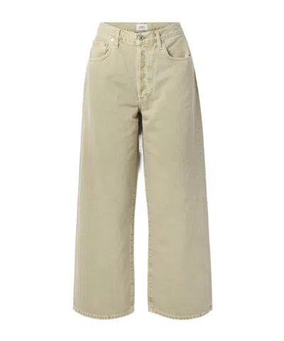 Citizen Of Humanity Wide Leg Jeans In Green