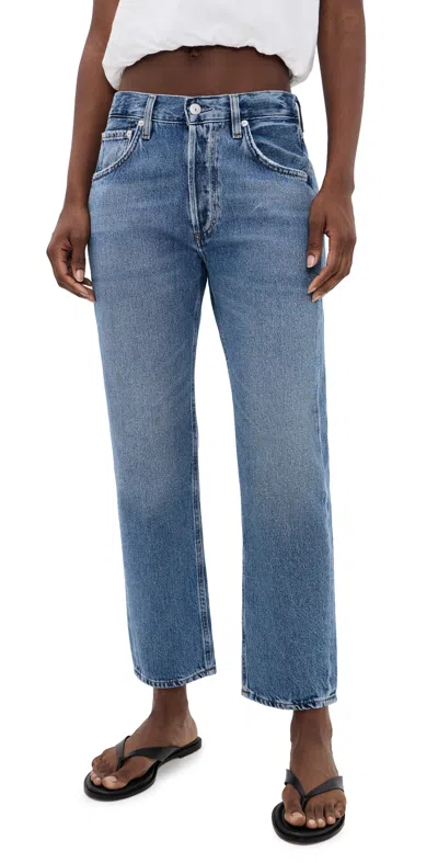 Citizen Of Humanity Winslow Boyfriend Cropped Jeans Solstice In Blue