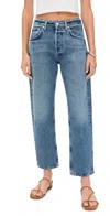 Citizen Of Humanity Winslow Cropped Boyfriend Jeans Pacifica In Blue