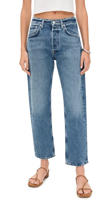 Citizen Of Humanity Winslow Cropped Boyfriend Jeans Pacifica In Blue