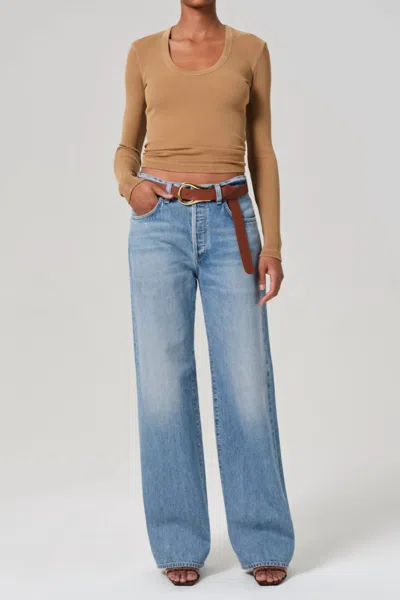 Citizen Of Humanity Annina High Rise Wide Leg Jeans In Meuse In Multi
