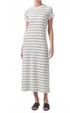 Citizen Of Humanity Goldie Stripe Rib Maxi T-shirt Dress In Multi