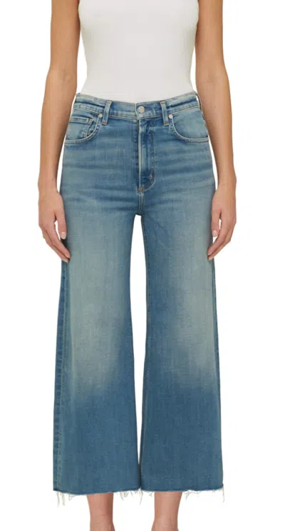 Citizen Of Humanity Women's Lyra Crop Wide Leg In Blue