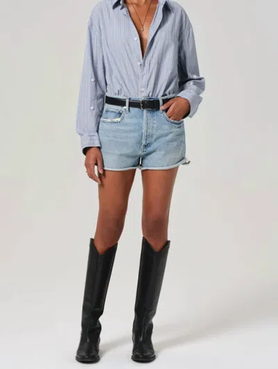 Citizen Of Humanity Marlow Vintage Jean Shorts In Libertine In Blue