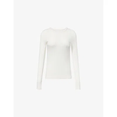 Citizen Of Humanity Womens Bina Long-sleeve Ribbed Knit Top Pashmina (off White) Xs