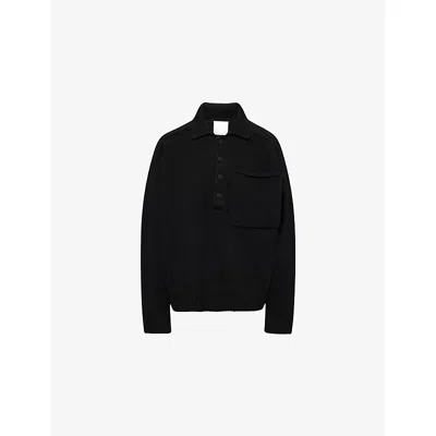 Citizen Of Humanity Womens Citizens Of Humanity Agatha Wool And Cashmere Rugby Jumper In Black