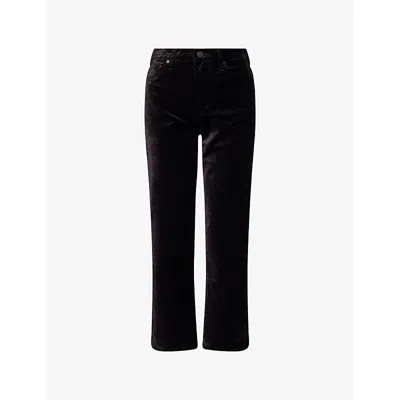 Citizen Of Humanity Womens Citizens Of Humanity Delfina Straight-leg Velvet Jeans In Black