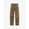 Citizen Of Humanity Flight Printed Mid-rise Straight-leg Cotton-blend Twill Cargo Pants In Brown