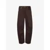 Citizen Of Humanity Womens Carob (dk Brown) Miro Wide-leg Denim Jeans In Brown