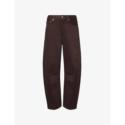 Citizen Of Humanity Womens Carob (dk Brown) Miro Wide-leg Denim Jeans