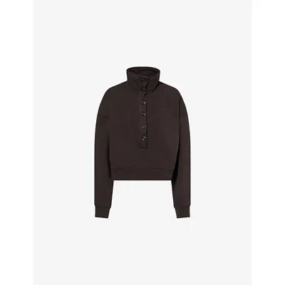 Citizen Of Humanity Womens Citizens Of Humanity Mirelle Funnel-neck Cotton-jersey Sweatshirt In Brown