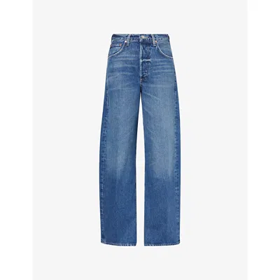 Citizen Of Humanity Womens Citizens Of Humanity Ayla Baggy Wide-leg Denim Jeans In Blue