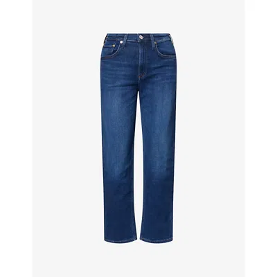 Citizen Of Humanity Womens Citizens Of Humanity Delfina Straight-leg Cotton-blend Jeans In Blue
