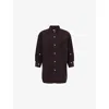Citizen Of Humanity Womens Barrister (dk Brown) Kayla Relaxed-fit Corduroy Cotton Shirt In Brown