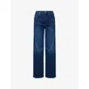 Citizen Of Humanity Womens Masha (dk Indigo) Lyra Wide-leg Cotton-blend Jeans In Blue