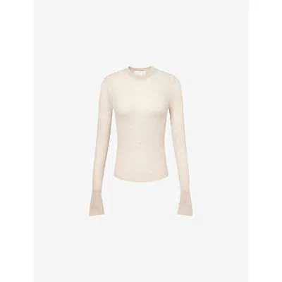 Citizen Of Humanity Womens Alessia Crew-neck Wool And Cashmere-blend Jumper Cream In White