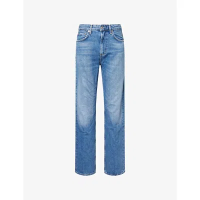 Citizen Of Humanity Womens Demi (md Indigo) Zurie Straight-leg Denim Jeans In Blue