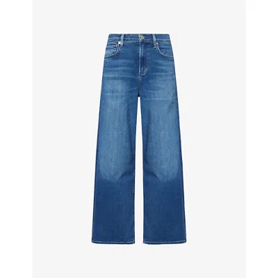 Citizen Of Humanity Womens Lyra Wide-crop-leg Stretch-denim Blend Jeans Augusta In Animal Print