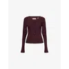 Citizen Of Humanity Varra Ribbed Stretch Cotton And Lyocell-blend Henley Top In Brown