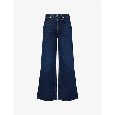 CITIZEN OF HUMANITY WOMENS MEDINA (DK INDIGO) PALOMA WIDE-LEG BAGGY-FIT DENIM JEANS