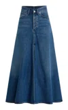 Citizen Of Humanity X Bloom Farm Exclusive Fluid Denim Maxi Skirt In Blue