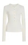 Citizen Of Humanity X Bloom Farm Exclusive Varra Cotton Henley Shirt In White