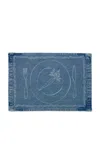 Citizen Of Humanity X Bloom Farm Set-of-four Denim Placemats In Blue