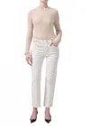 Citizen Of Humanity Zurie Ankle Corduroy Straight Leg Pants In Pashmina In White