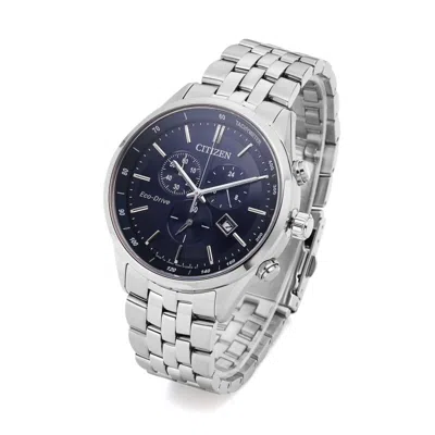 Pre-owned Citizen Origina  Eco Drive Chronograph Watch 10atm 42mm Metal For Men Japan Made
