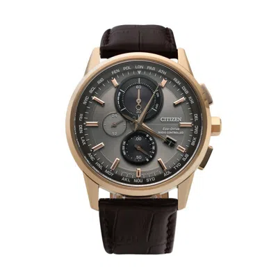 Pre-owned Citizen Original  At8113-12h Eco Drive Radio Control Watch Men Chronograph 10atm