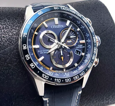 Pre-owned Citizen Pcat Chronograph Eco-drive Men's Watch Sapphire Crystal Cb5918-02l