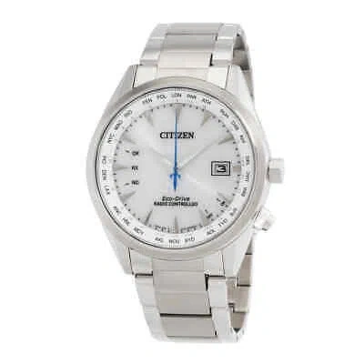 Pre-owned Citizen Perpetual World Time Gmt White Dial Men's Watch Cb0270-87a