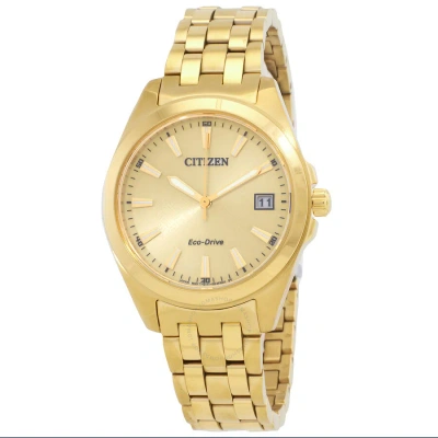 Citizen Peyten Eco-drive Champagne Dial Ladies Watch Eo1222-50p In Champagne / Gold Tone