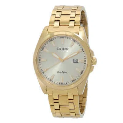 Pre-owned Citizen Peyten Eco-drive Champagne Dial Men's Watch Bm7532-54p