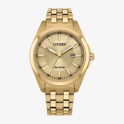 Citizen Peyten Mens Gold Tone Stainless Steel Bracelet Watch Bm7532-54p