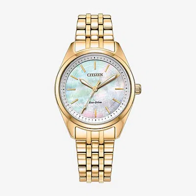 Citizen Peyten Womens Gold Tone Stainless Steel Bracelet Watch Em1232-59d In Yellow