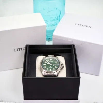 Pre-owned Citizen Pmd56-2951 Promaster Ecodrive Green Titanium Solar Watch