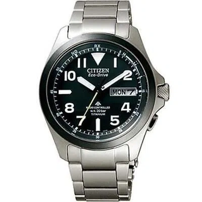 Pre-owned Citizen Pro Master Men's Watch Pmd56-2952 Eco-drive Radio Watch 100% Genuine Jp