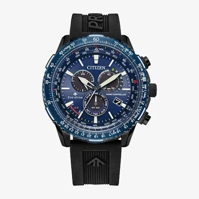 Citizen Promaster Air Mens Atomic Time Black Strap Watch Cb5006-02l In Blue