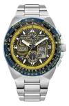 Citizen Mens Silver Tone Stainless Steel Bracelet Watch Jy8125-54l In Multi